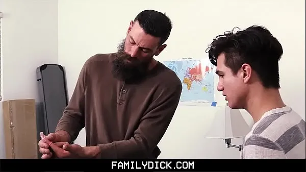 Show FamilyDick - StepDaddy teaches virgin stepson to suck and fuck drive Videos