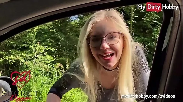 Show Cute blonde babe has her first outdoor fuck drive Videos