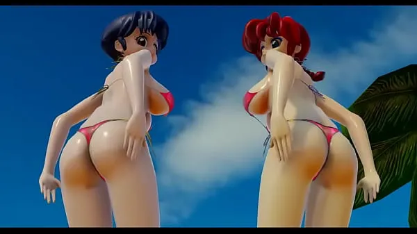 Mostrar Ranma y Akane en MMD vídeos de conducción