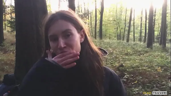 Show Young shy Russian girl gives a blowjob in a German forest and swallow sperm in POV (first homemade porn from family archive drive Videos