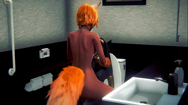 Pokaż filmy z Furry Hentai - Anubis the dogboy with a foxygirl in a toilet - Japanese Asian Manga Anime Film Game Porn jazdy